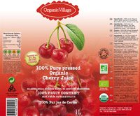Cherry juice label