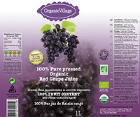 Grape juice label